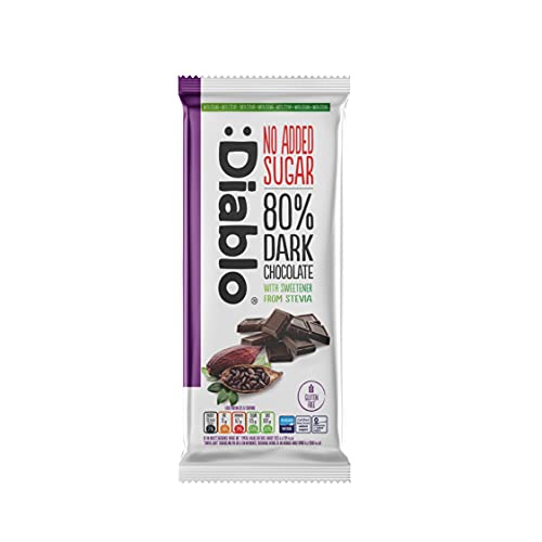 Diablo 80% pure chocolade | Geweet met Stevia | Geen toegevoegde suiker