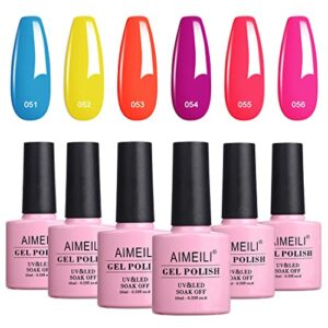 AIMEILI UV Gel Nagellak Set - 6 kleuren gift kit